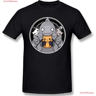 เสื้อยืดคอกลมCool followers ผู้ชายและผู้หญิง Men Fullmetal Alchemist T-Shirt Graphic Shirt Short Sleeve T-Shirts Top top