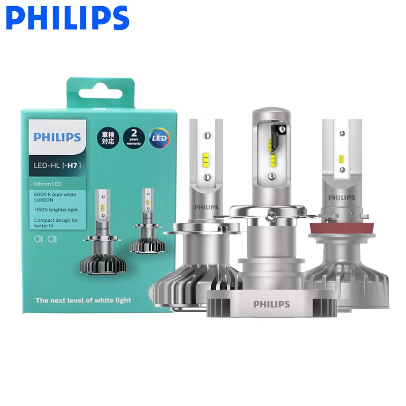 Philips Ultinon LED H1 H4 H7 H8 H11 H16 9005 9006 HB3 HB4 6000K Bright ไฟหน้ารถ LED ไฟตัดหมอกอัตโนมั