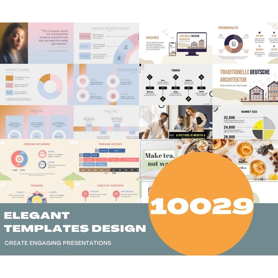 Premium PowerPoint Slides with 10029 Elegant Design Templates | Shopee ...