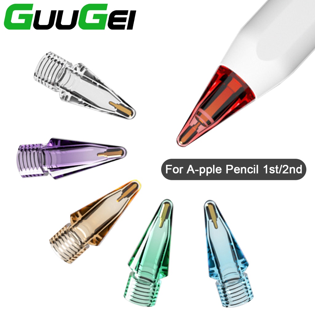 Guugei หัวปากกาสไตลัส แบบเปลี่ยน สําหรับ A-pple Pencil 1/2 Gen Tip i-Pad 1st 2nd Generation i-Pad
