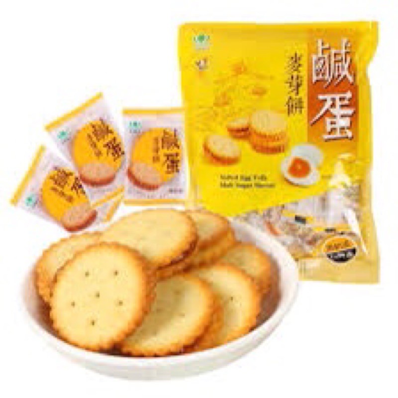 บิสกิตไข่เค็มถุงใหญ่500g บิสกิตแครกเกอร์ไข่เค็มจากไต้หวัน ของแท้ต้องคนหาบไข่เท่านั้น