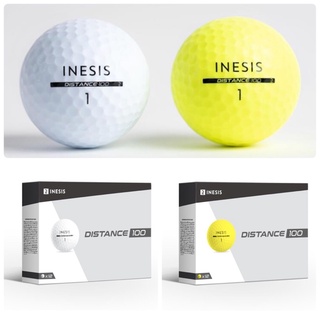 ลูกกอล์ฟ Distance 100 Golf Ball X12 (12 ลูก) - White | Yellow