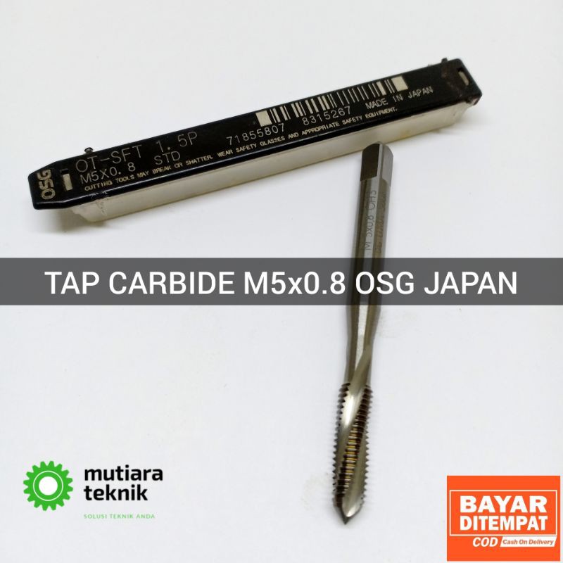 Osg Tap M5 x 0.8 คาร์ไบด์ต๊าปมือ M5x0.8 โบลต์เกลียว 8