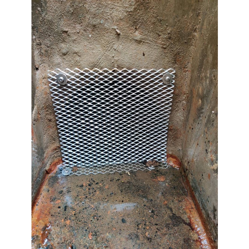 ตะแกรงอบสีดำและอลู(สีเงิน)30x30 cm หลายขนาด ตะแกรงอลูมิเนียมแท้ ลายข้าวหลามตัด ปิดท่อระบายน้ำ - รูปที่ 7