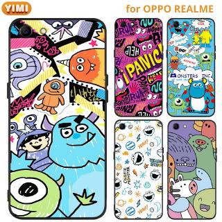 เคส Realme C53 C51 C55 C33 C30 C30s C35 C21Y C25 C25S C25Y C21 C12 C15 C20 C11  มือถือสำหรับเคสโทรศัพท์มือถือลายการ์ตูนมอนสเตอร์สําหรับ