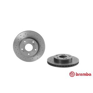 จานเบรกหน้า  BREMBO  รุ่น  XTRA สำหรับ HONDA CIVIC FD FB 1.8   ปี 06-14  (1เซต2ชิ้น)