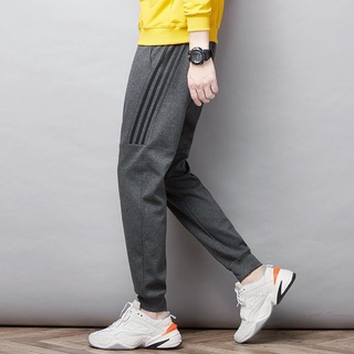 กางเกงขายาว The Jogger Pants เนื้อผ้าCotton100% แถบสุดเก๋ ไม่ต้องรีด ยิ่งใส่ ผ้ายิ่งนิ่ม ใส่วิ่ง ออกกำลังกายได้หมด(No.9)