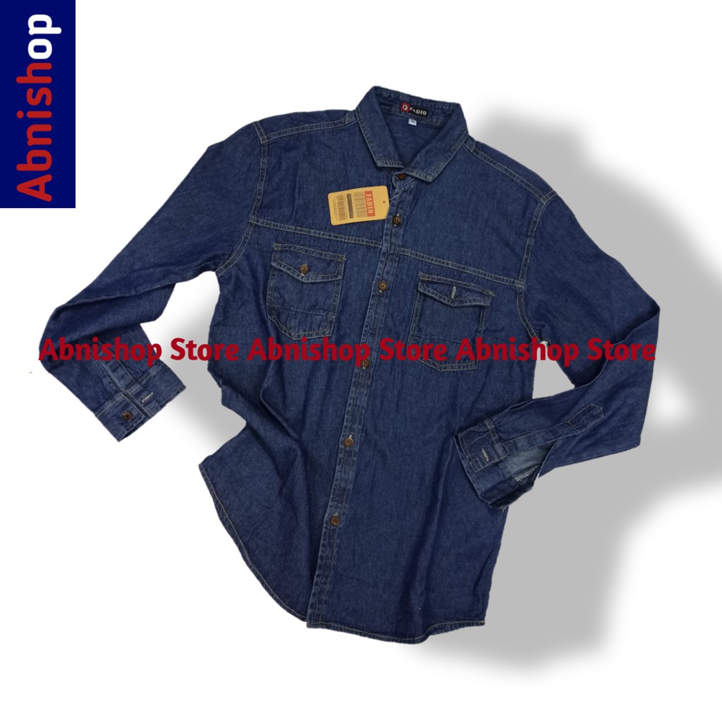 เสื้อเชิ้ตยีนส์แขนยาวผ้ายีนส์ Distro Tomiko แบบลําลอง