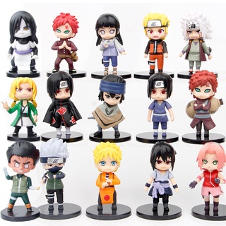 โมเดลฟิกเกอร์นารูโตะ kakashi sasuke jiraiya orochimaru tsunade itachi hinata gaara sakura May guy rock lee ของเล่น สําหรับเก็บสะสม 12 ชิ้น ต่อชุด