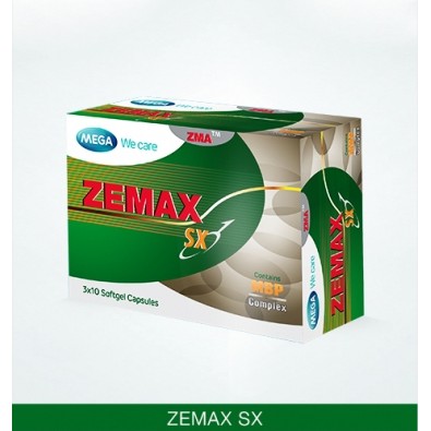 Mega we care Zemax SX 1 กล่อง/แพค 3 กล่อง ฟิตความเป็นชาย เมก้า สำหรับเพศชาย
