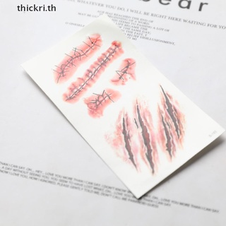 Tt สติกเกอร์รอยสักชั่วคราว ลายฮาโลวีน กันน้ํา สําหรับใบหน้า TT