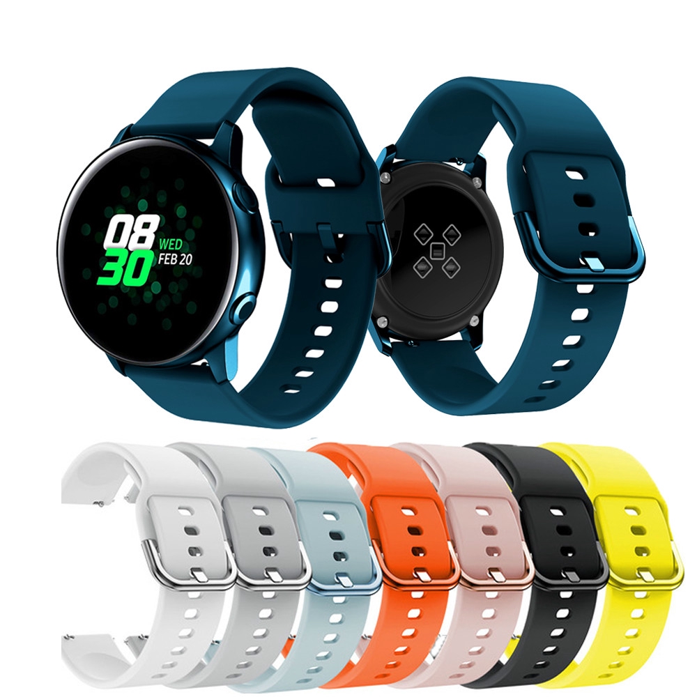 สายนาฬิกาข้อมือซิลิโคน 20 มม. สำหรับ Samsung Galaxy Watch active