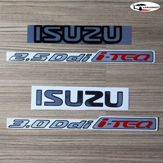 Sticker สติ๊กเกอร์ ISUZU 2.5 Ddi i-TEQ / ISUZU 3.0 Ddi i-TEQ แดง ติดฝาท้ายกระบะ อีซูซุ ISUZU D-MAX ปี 2007 ขึ้นไป