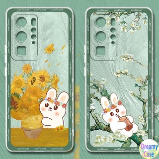 เคสมือถือ แบบนิ่ม ลายดอกทานตะวัน กระต่าย ป้องกันเลนส์ สําหรับ Xiaomi Redmi Note 11 11S 4G 10C 9T 9A 9C 10 9S 9 8 7 6 7A 6A S2 Poco X3 NFC GT F3 F2 M3 M4 Pro 5G 4G