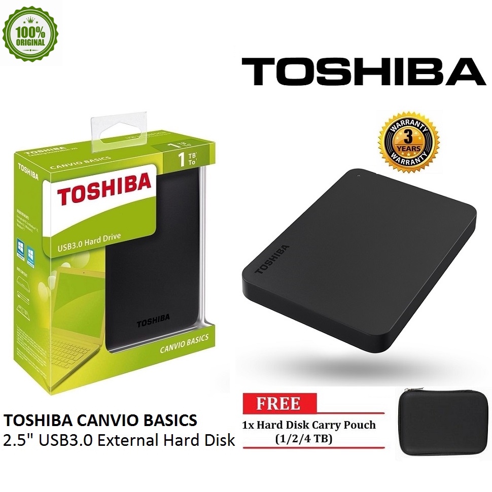 で[1TB/2TB] TOSHIBA CANVIO BASIC 2.5" EXT EXTERNAL HARDDISK HARD DRIVE SUPERSPEED USB3.0 PORTABLE
