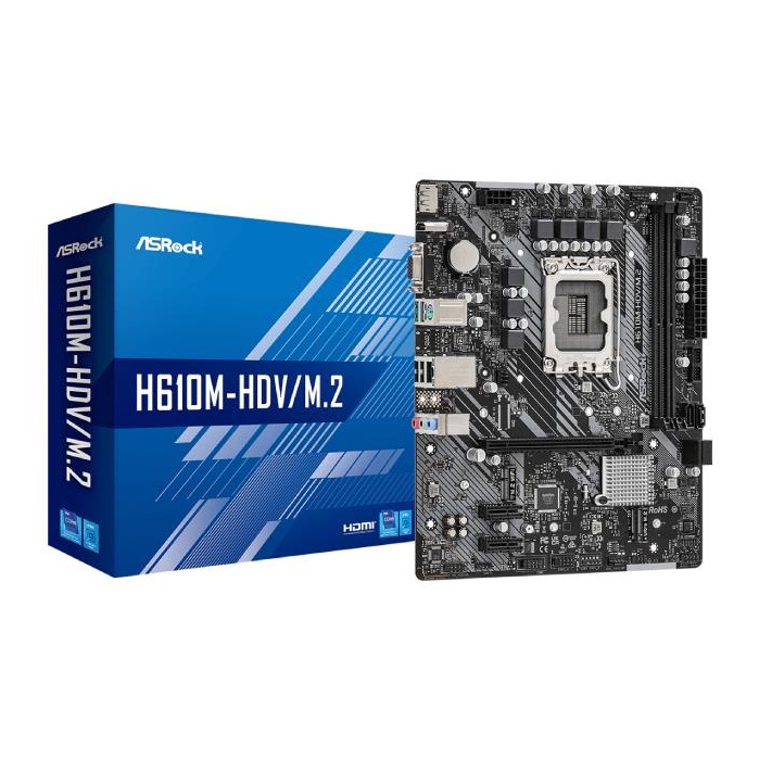 H610M-HDV/M.2  H610M HDV/M.2, DDR4, Support Intel Gen 12th, LGA1700