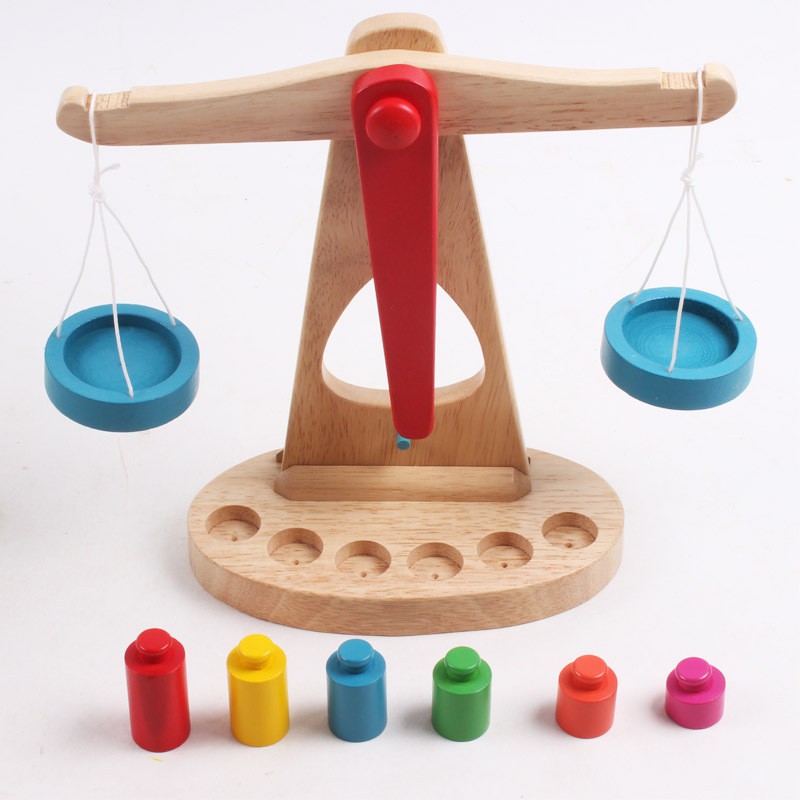 ตาชั่งเด็ก ของเล่นสอนน้ำหนัก ของเล่นเสริมพัฒนาการ ของเล่นไม้ Balance
