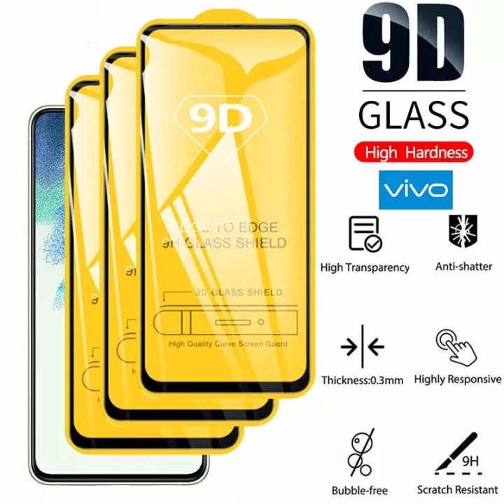 ฟิล์มกระจกเต็มจอ Vivo Y28S Y22/Y35/V25 5G/Y01A/Y30 5G/Y02S/Y77/T1/T1X/Y76 5G/Y75 5G/Y01/V23 5G/T1 5G