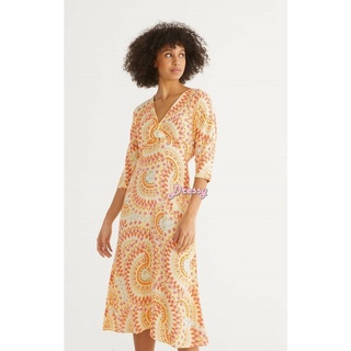 Warehoure V-neck Printed Dress