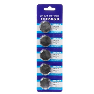 5PCS Button Battery CR2450 Electronic Lithium Coin Cell Batteries 3V KCR2450 5029LC LM2450 Watch Toy Remote