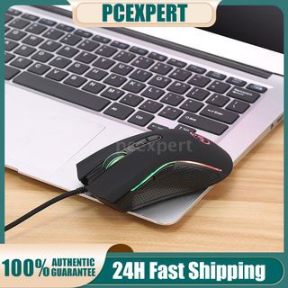 PCER◆HXSJ A869 Wired Gaming Mouse 3200DPI 7 Buttons 7 Color LED Optical Computer Mouse Player Mice Gaming Mouse for Pro