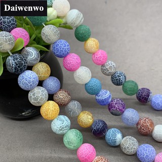 Colorful Dragon Scale Agate Bead ที่มีสีสันขนาดมังกรโมราลูกปัด 4-12 มิลลิเมตรรอบธรรมชาติหลวมหินเครื่องประดับ DIY