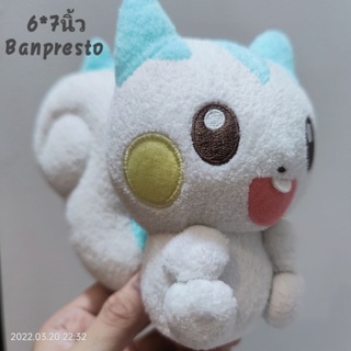 ตุ๊กตา ปาจิริสึ (Pachirisu) โปเกม่อน Pokemon ขนาด6*7นิ้ว ป้าย Banpresto งานสวย ขาวสะอาด ลิขสิทธิ์แท้