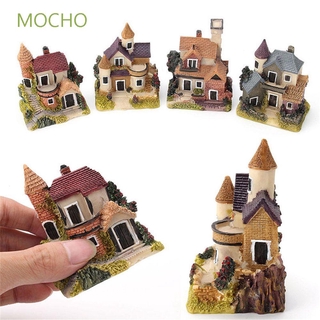 Mocho โมเดลเรซิ่นรูปบ้านขนาดเล็กสําหรับตกแต่งสวนถาด