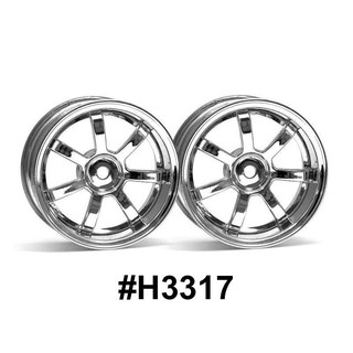 HPI 3317 RAYS GRAM LIGHTS 57S-PRO 26mm WHEELS CHROME (6mm OFFSET)