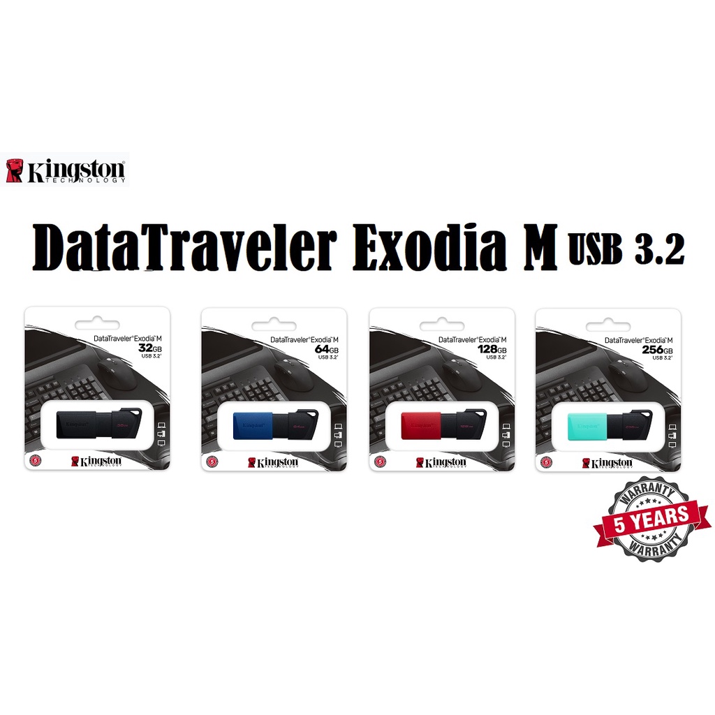 Kingston DataTravele DTExodia M USB 3.2 Gen 1 รับประกัน 5 ปี