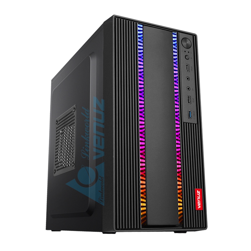 CASE (เคสเกมมิ่ง) VENUZ Micro ATX Computer Case VC2601 ไฟ RGB ประกัน 1ปี