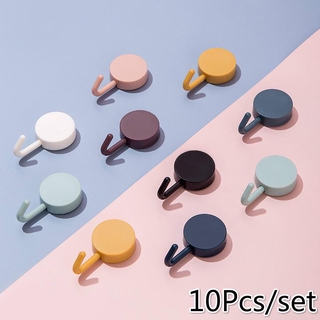 10Pcs/set Ready Stock  Hook / kitchen Strong  Adhesive Hooks / Non-trace Nail Hooks