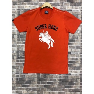 เสื้อยืดแขนสั้น สีส้ม ลาย SUPER HERO