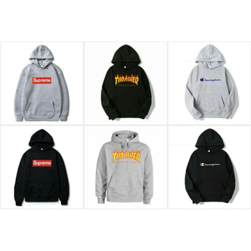 เสื้อฮู้ดกันหนาวแขนยาว Supreme Champion Thrasher