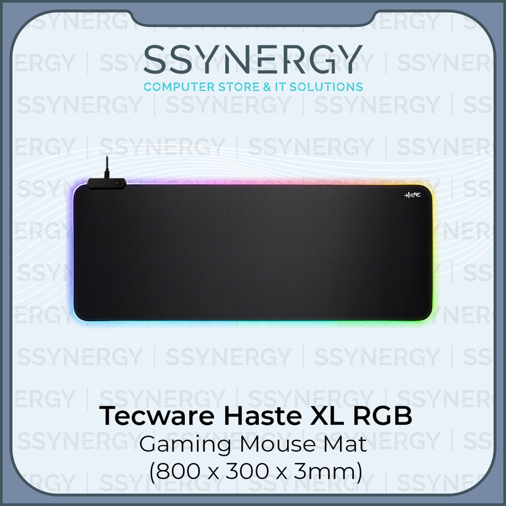 Tecware แผ่นรองเมาส์ Haste RGB XL