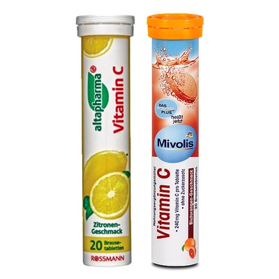 ชุดประหยัดค่าส่ง 3 หลอด(ค่าส่งถูก)วิตามินละลายน้ำเม็ดฟู่ Vit C ของ Altapharma & Movolis ของแท้จากเยอ