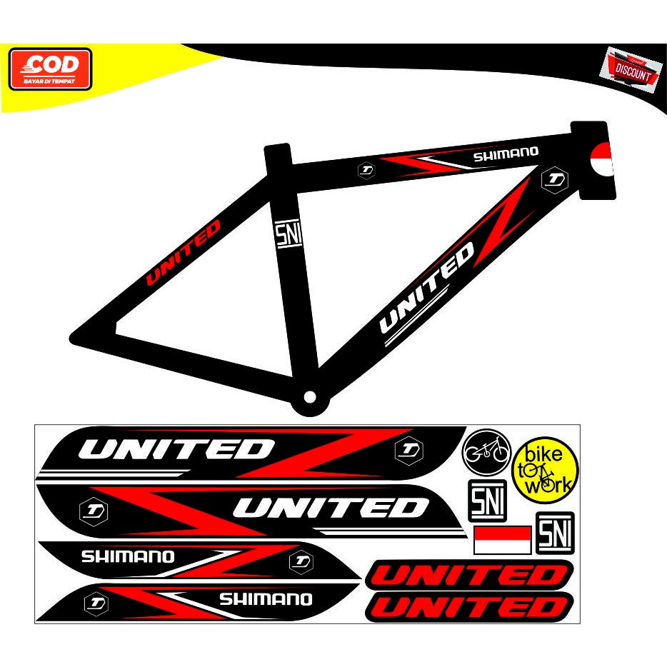 POLET STICKER MOTIF BIKE VARIATION ART STICKER/CUSTOM SCOOTER UNITED BIKE/BIKE UNITED ALL VARIATION 