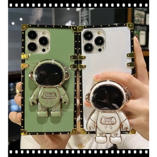 สําหรับ Vivo X50 X60 X70 X80 Pro X50Pro X60Pro X70Pro X80Pro เคสโทรศัพท์ Soft TPU Case เคสป้องกัน Tide Trend Cartoon Astronaut Kaws เปลือกกันกระแทก เคสแฟชั่น กระจกหรูหรา พร้อมขาตั้งพับ