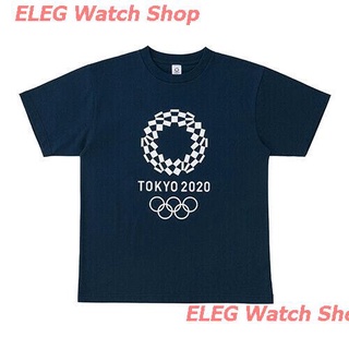 เสื้อยืดแขนสั้น Tokyo Olympics 2021 Olympic Mens Cropping Back Tshirt Navy M Japan Tee Mens Womens T-shirts