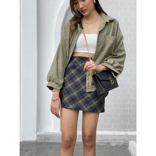 เสื้อเชิ๊ตลูกฟูก ทรง Oversize(รอบอก 50'' ทรงเสื้อไหล่ตก(ไหล่กว้างกว่าปกติ))