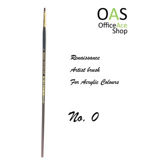 Renaissance Artist Acrylic Brush พู่กันสีอะคริลิคสำหรับศิลปิน (หัวแบน/flat tip) No.0