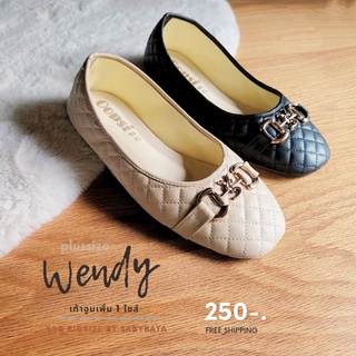 รองเท้าไซส์ใหญ่ รุ่น Wendy 41-45 คัชชู คัทชู หัวตัด ส้นแบน ไซซ์ใหญ่ ไซด์ใหญ่ bigsize plussize