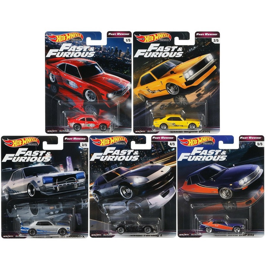 ชุดรถเหล็ก ลิขสิทธิ์แท้100%ราคาร้านส่ง HotWheels Fast Furious Fast Rewind โมเดลรถเหล็ก Hot wheels ho