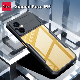 เคสโทรศัพท์ อะคริลิค TPU นิ่ม แบบใส ป้องกันกล้อง กันกระแทก สําหรับ Xiaomi Poco M5 PocoM5