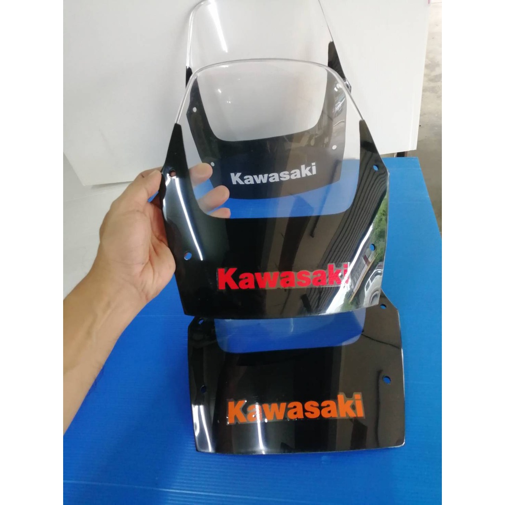 บังไมล์,ชิวหน้า เคอา KR -150 รวมแบบใส แบบสโมคดำ สโมคอ่อน สติกเกอร์คาดหน้ามี3สี (ชิ้นงานมีพลาสติกและอคริลิคให้เลือกสั่ง)