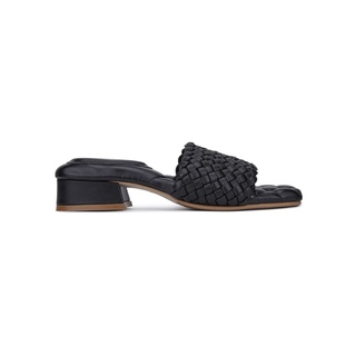 SHU PALETTE SOFT 1" SQUARE WOVERY SANDALS - BLACK รองเท้าแตะ