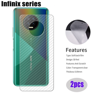 （2pcs）Infinix Note 7 Infinix  Zero 8 Infinix Smart 5 Carbon Fiber Pattern Back Film For Hot 9 8 Play Note7 Lite Protective Rear Screen Protector Sticker