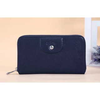 Longchamp cuir zippy wallet Color :Navy 556