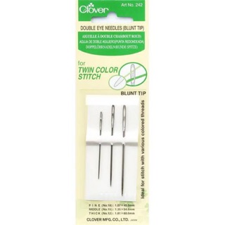 Clover double eye needles เข็ม 2 รู