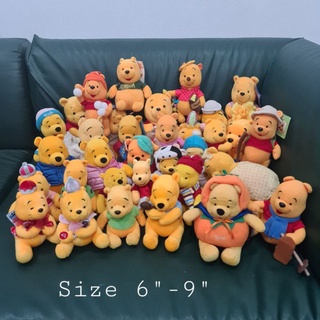 🐻 ตุ๊กตาหมี พูห์  พู หมีพูห์ pooh (WinnieThe Pooh) Size 6"-9" ลิขสิทธิ์ญี่ปุ่น